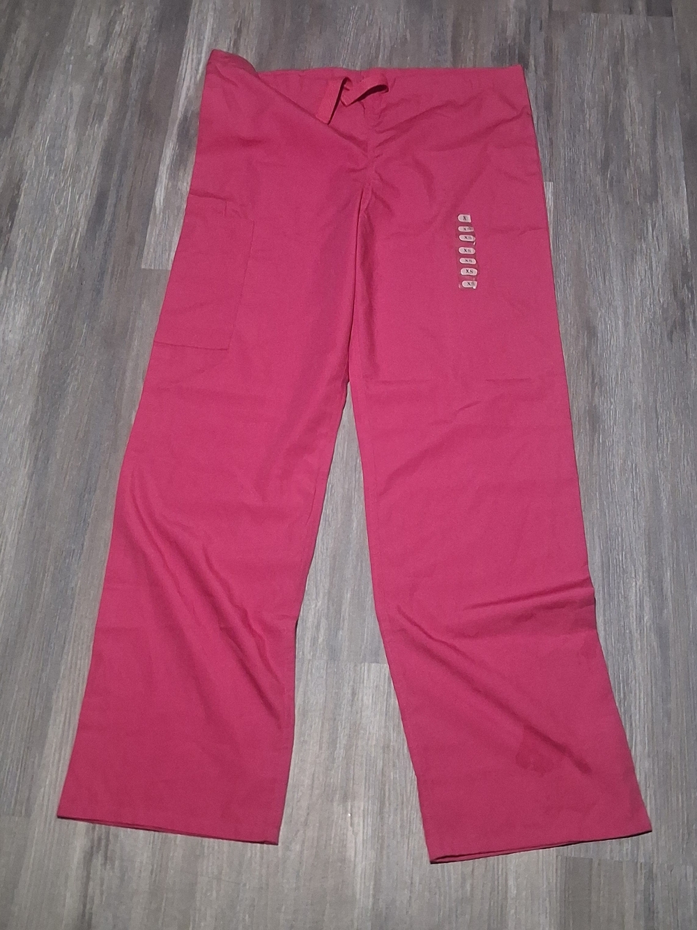 Cherokee Wide Leg Scrub Pants in Bright Pink